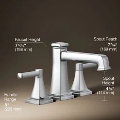 Deck-mount bath faucet trim with diverter