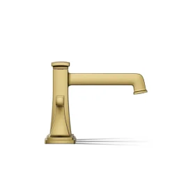 Deck-mount bath faucet trim with diverter