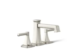 Deck-mount bath faucet trim with diverter