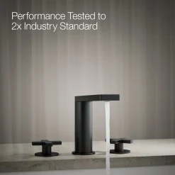 Deck-mount bath faucet with cross handles
