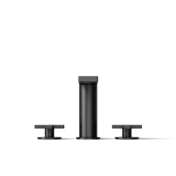 Deck-mount bath faucet with cross handles