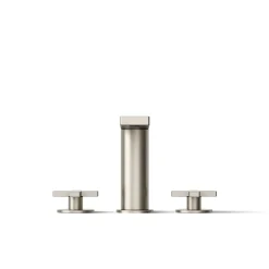 Deck-mount bath faucet with cross handles