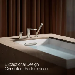 Deck-mount bath faucet with handshower