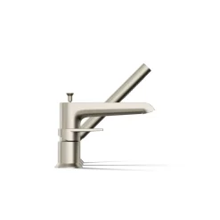 Deck-mount bath faucet with handshower