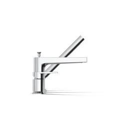 Deck-mount bath faucet with handshower