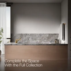 Deck-mount bath faucet with handshower
