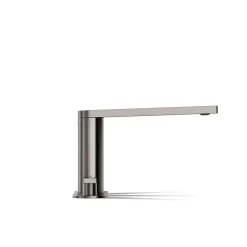 Deck-mount bath faucet with lever handles