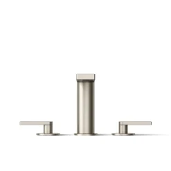 Deck-mount bath faucet with lever handles