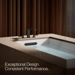 Deck-mount bath faucet with lever handles