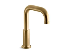 Deck-mount bath spout