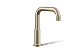 Deck-mount bath spout