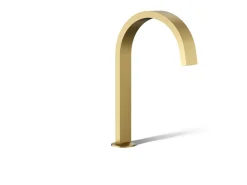 Deck-mount bath spout with Ribbon design