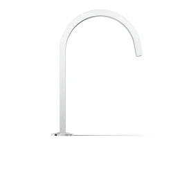 Deck-mount bath spout with Ribbon design