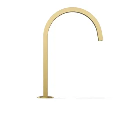 Deck-mount bath spout with Ribbon design