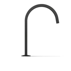 Deck-mount bath spout with Ribbon design