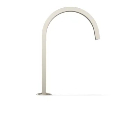 Deck-mount bath spout with Ribbon design