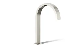 Deck-mount bath spout with Ribbon design