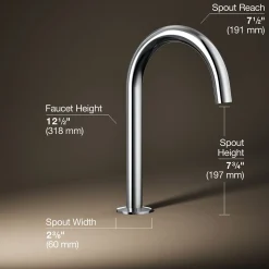 Deck-mount bath spout with Tube design