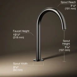 Deck-mount bath spout with Tube design