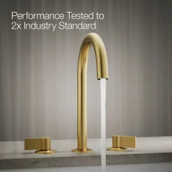 Deck-mount bath spout with Tube design