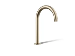 Deck-mount bath spout with Tube design