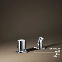 Deck-mount handshower holder and two-way diverter valve