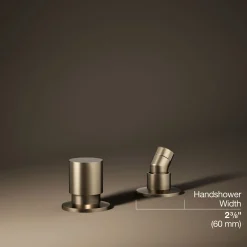 Deck-mount handshower holder and two-way diverter valve