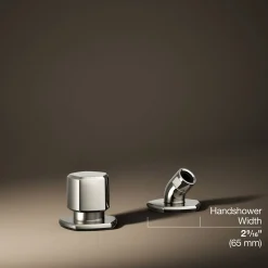 Deck-mount handshower holder and two-way diverter valve