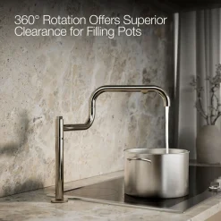 Deck-mount pot filler