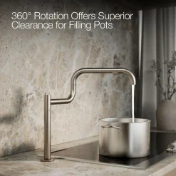Deck-mount pot filler