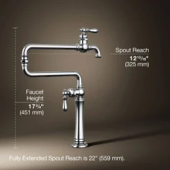 Deck-mount pot filler