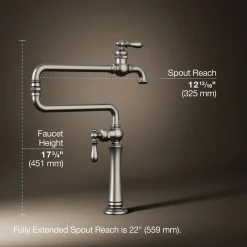 Deck-mount pot filler