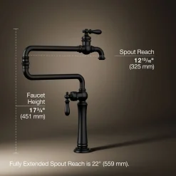 Deck-mount pot filler