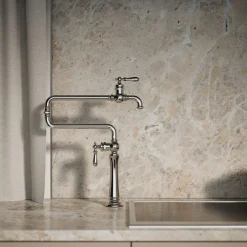 Deck-mount pot filler