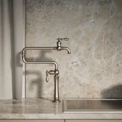 Deck-mount pot filler