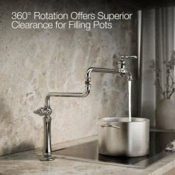 Deck-mount pot filler