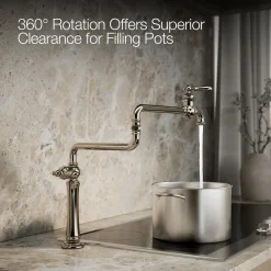 Deck-mount pot filler