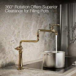 Deck-mount pot filler