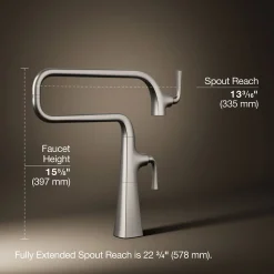 Deck-mount pot filler