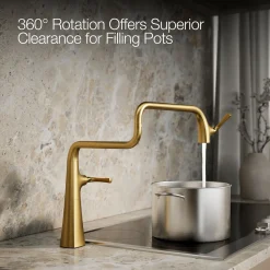 Deck-mount pot filler