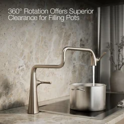 Deck-mount pot filler