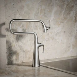 Deck-mount pot filler