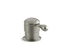 Deck-mount trim for transfer valve/vacuum breaker with lever handle, valve not included