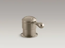 Deck-mount trim for transfer valve/vacuum breaker with lever handle, valve not included