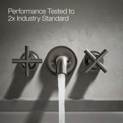 Deck- or wall-mount bath faucet handle trim with cross design