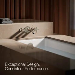 Deck- or wall-mount bath faucet handle trim with cross design