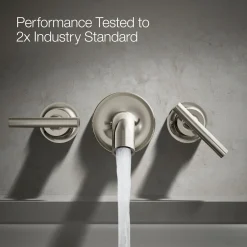 Deck- or wall-mount bath faucet handle trim with lever design