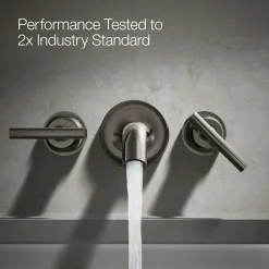 Deck- or wall-mount bath faucet handle trim with lever design