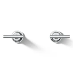 Deck- or wall-mount bath faucet handle trim with lever design
