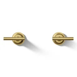 Deck- or wall-mount bath faucet handle trim with lever design
